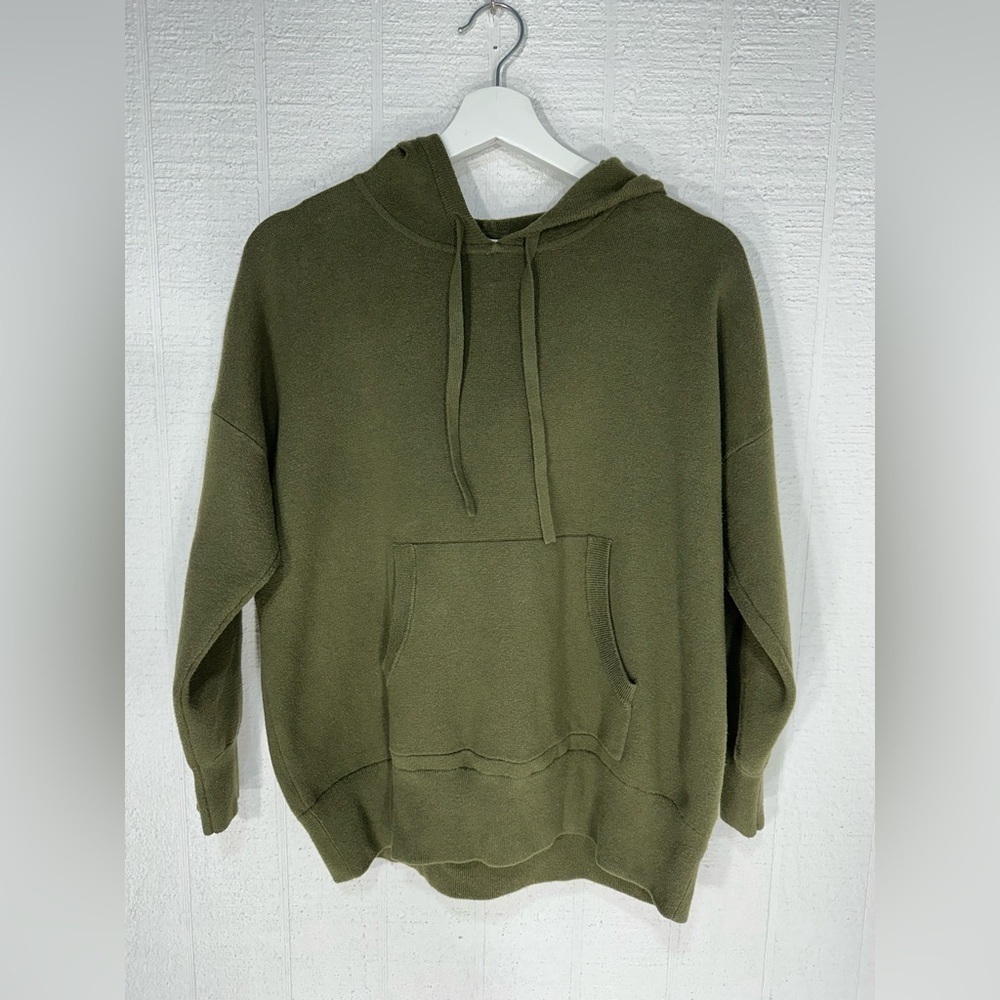 Madewell knit hoodie green size S